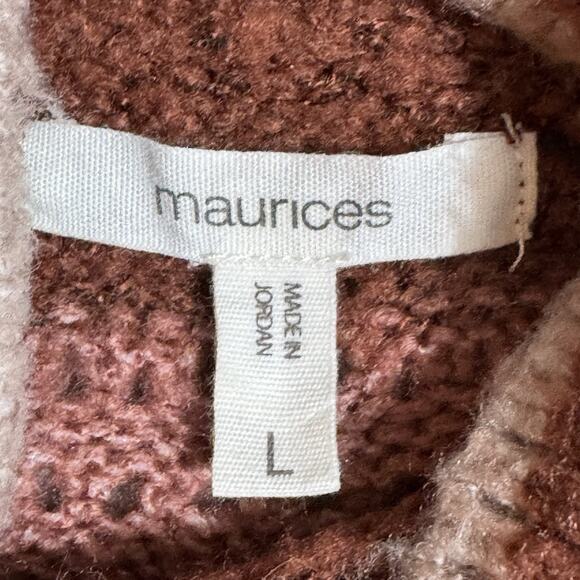 Cottagecore Sweater Women Size Large Grandpacore Warm Cable Knit Fair Isle Retro - Picture 5 of 7